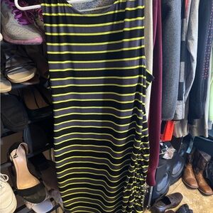 H&M Divided Black and Yellow Striped Top